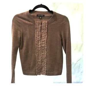 Banana republic brown cardigan with lace.